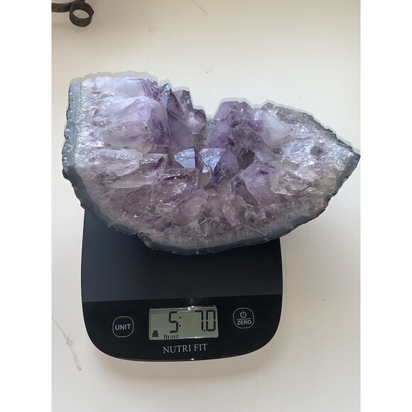 6Lb Lavender Amethyst Cut Geode Quartz Crystal Cluster Two-sided Polish - Picture 2 of 9